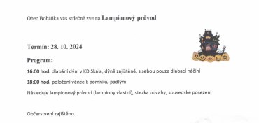 Lampionový průvod 28.10.2024