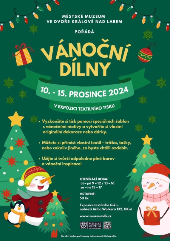 Vánoční dílny / Dvůr Králové nad Labem 10.-15.12.2024