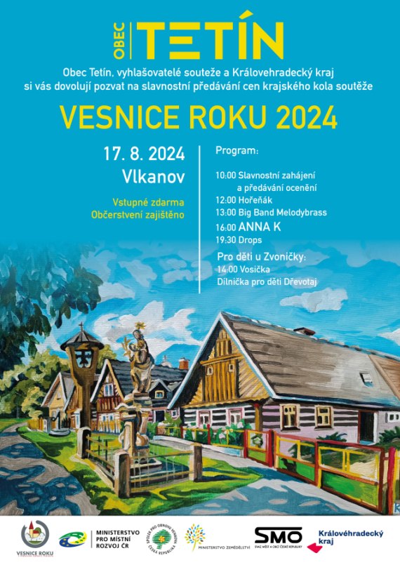 Vyhlášení soutěže VESNICE ROKU 2024 / Tetín 17.08.2024