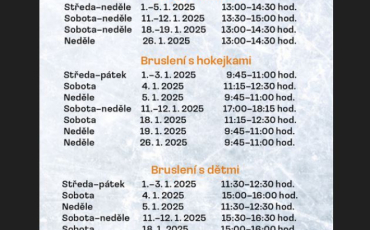 Veřejné bruslení 01/2025 - Dvůr Králové nad Labem