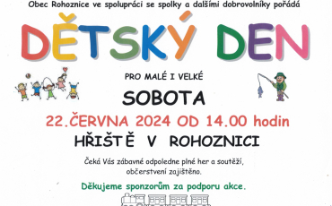 Dětský den v Rohoznici / 22.06.2024 od 14:00